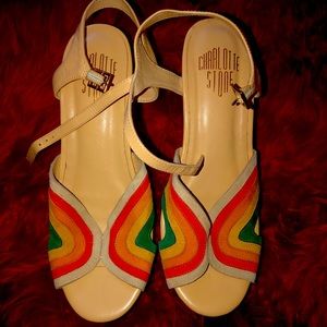 Charlotte Stone Donna Rainbow platforms size 9 never worn!